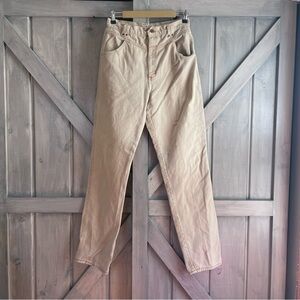 VTG Ozark Tan Denim High Rise Straight‎ Cowgirl Rancher Jeans size 11/12